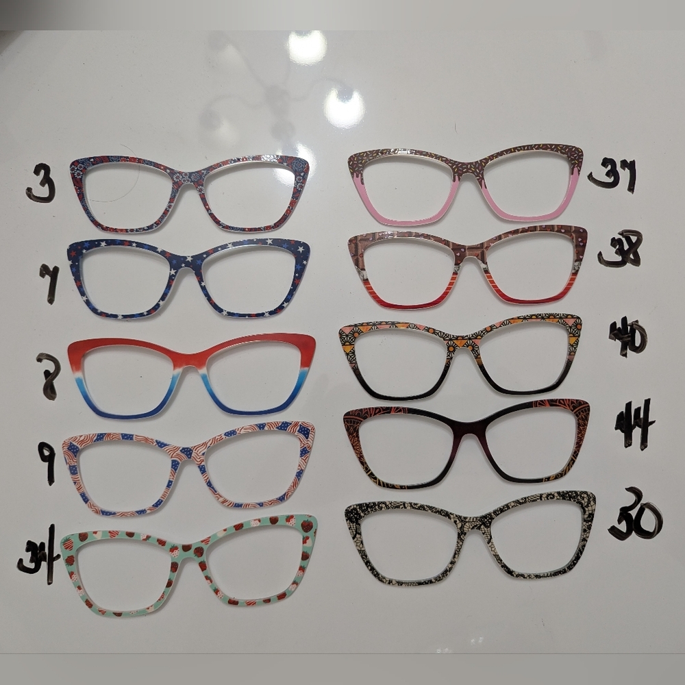 Colorful Cat-Eye Pair Eyewear Wanda Toppers For Eyeglasses Collection